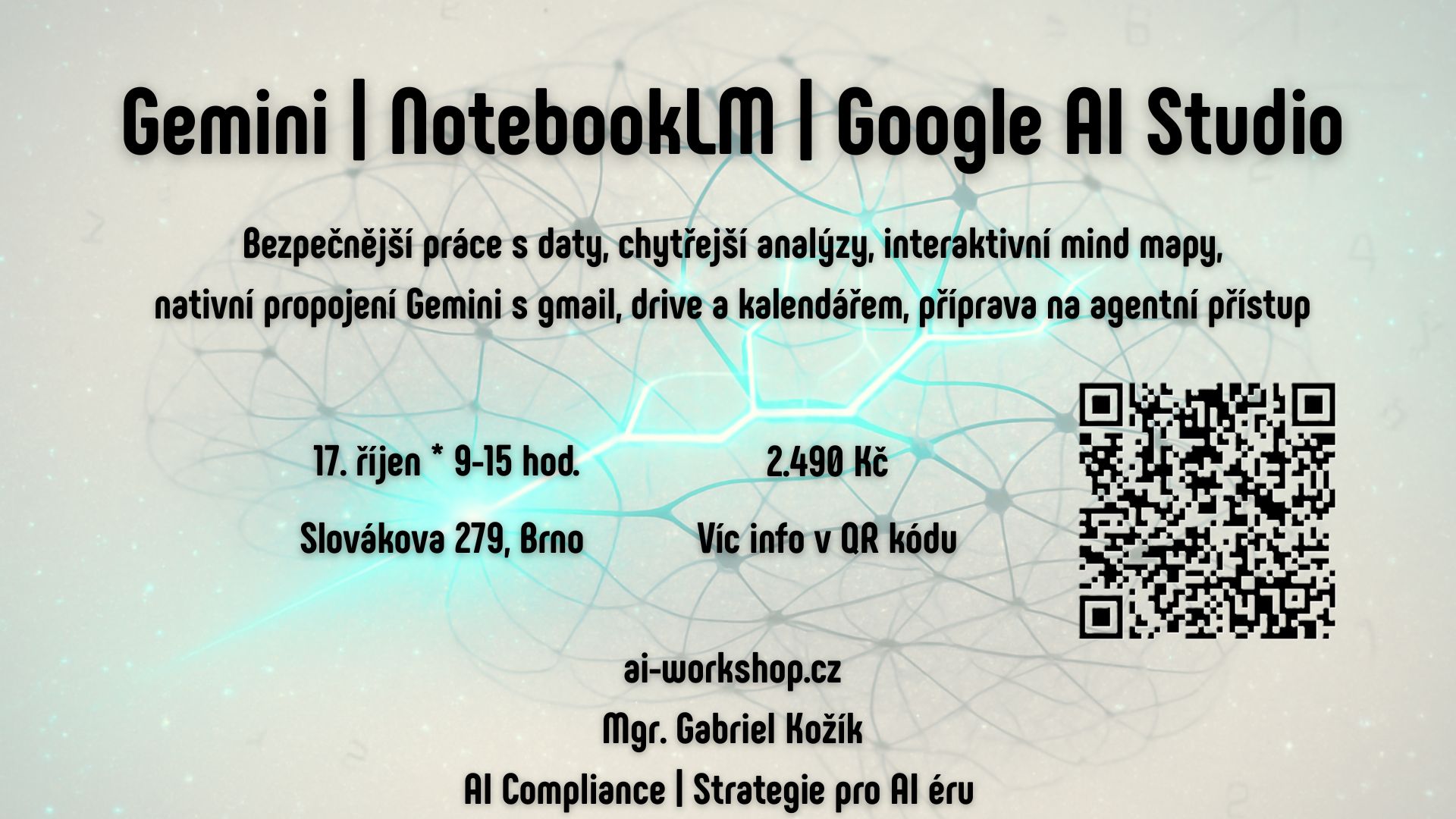 Pozvánka na workshop Gemini | NotebookLM | Google AI Studio