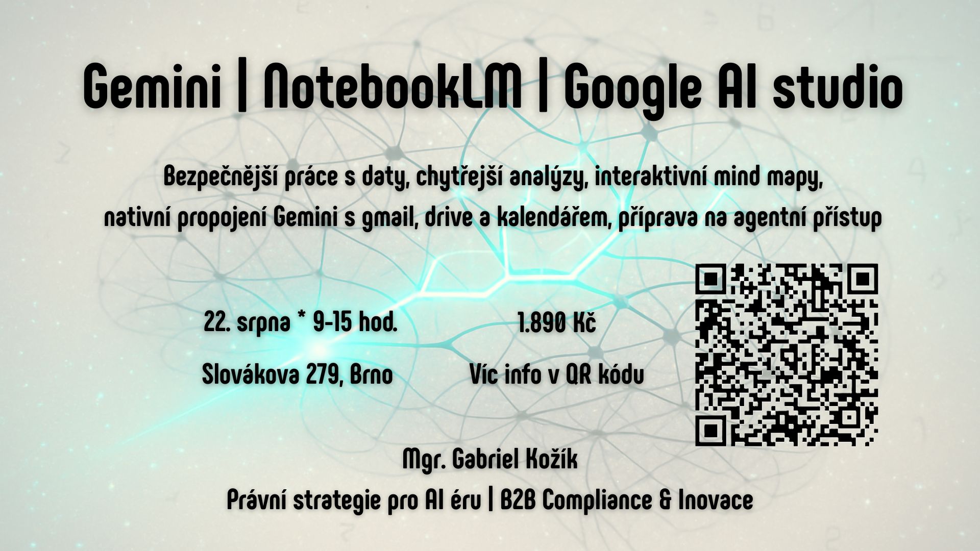 Pozvánka na workshop Gemini | NotebookLM | Google AI Studio